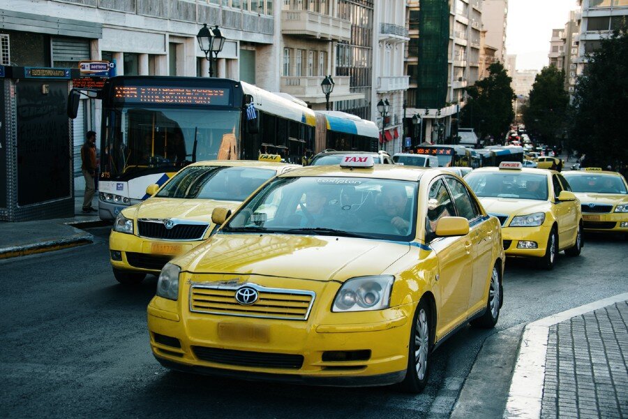 Σειρά από ταξί στην Αθήνα